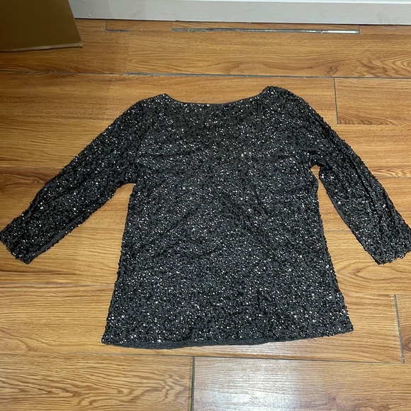 J. Crew Black Sequence Top - Picture 2 of 3